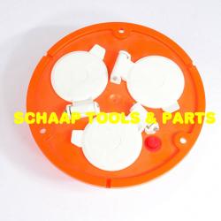 Verdeelplaat met 3 stopcontacten (IP44) 250V, 16A geaard en bedraad EP300 oud model | 2252TT